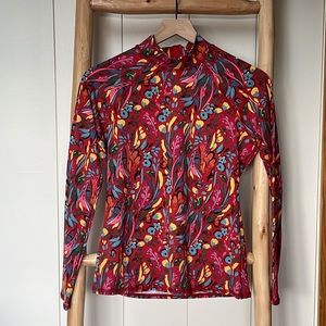 Garnet Hill small rash guard mock neck top